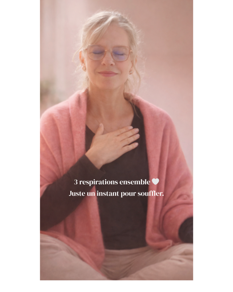 3 respirations ensemble 🤍 juste un instant pour souffler.